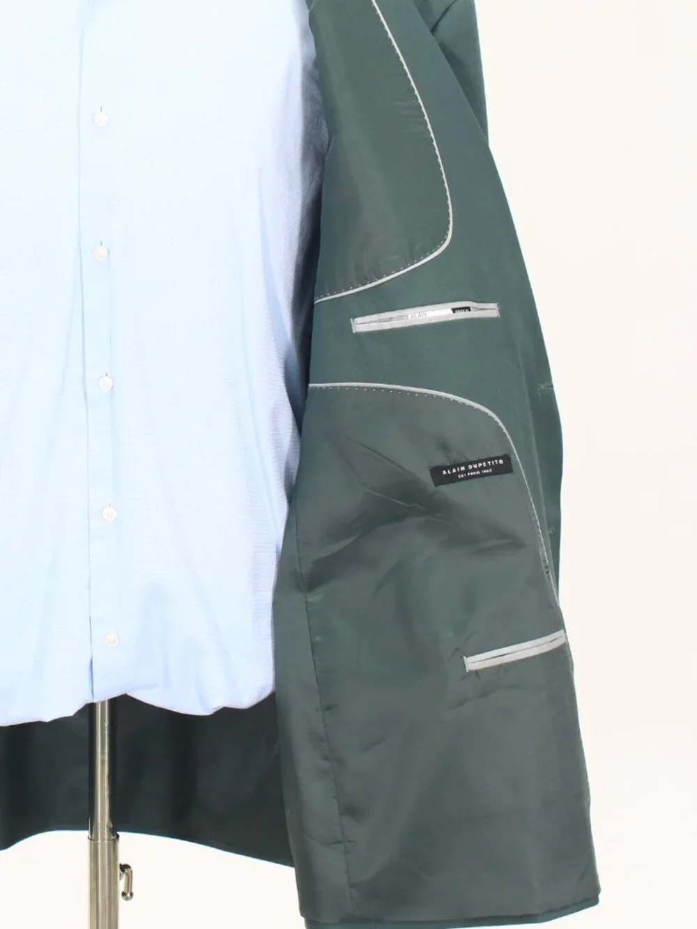 Alain Dupetit 58R 52x31 Green Full Suit 2-Button Solid R940